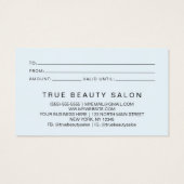 エレガントモダンシンプルタイポグラフィギフト券 (裏面)