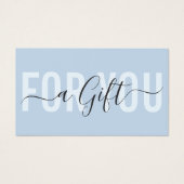 エレガントモダンシンプルタイポグラフィギフト券 (正面)