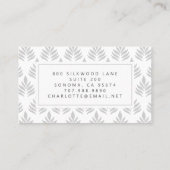 エレガントモダンシンプルタイポグラフィスキンケア美しい 名刺 (裏面)