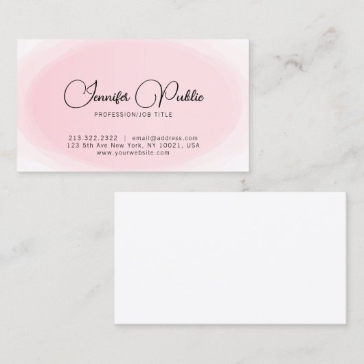 エレガントモダンシンプルタイポグラフィスクリプトテンプレート 名刺 (正面/裏面)