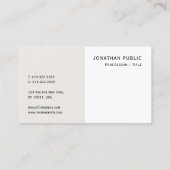 エレガントモダンシンプルテンプレートプロフェッショナルカスタム 名刺 (裏面)