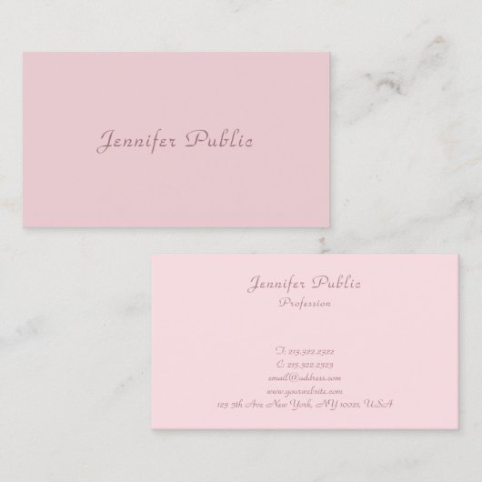 エレガントモダンシンプルテンプレートプロフェッショナル 名刺 (正面/裏面)