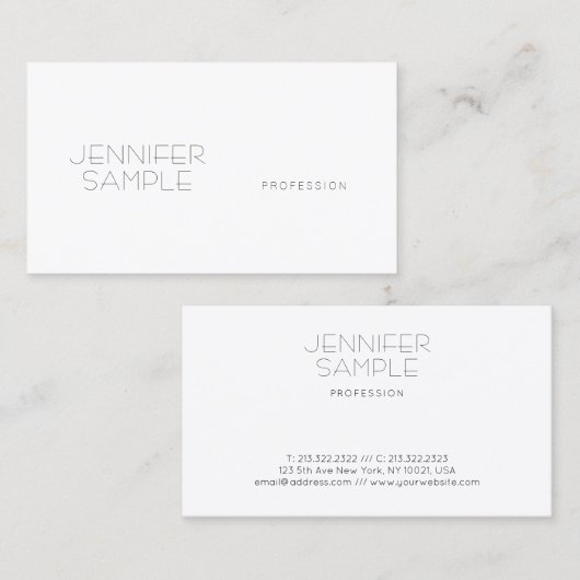 エレガントモダンシンプルテンプレートプロフェッショナル 名刺 (正面/裏面)