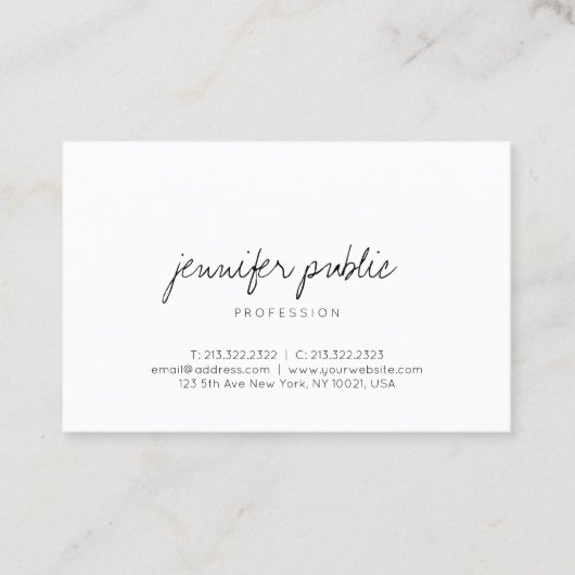 エレガントモダンシンプルテンプレート 名刺 (正面)