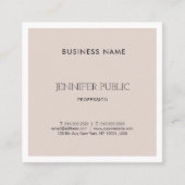 エレガントモダンシンプルデザイントレンディー平野 スクエア名刺 (正面)