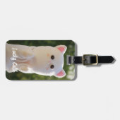 エレガントモダンシンプルパーソナライズされた写真 ラゲッジタグ (正面横)