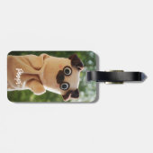 エレガントモダンシンプルパーソナライズされた写真 ラゲッジタグ (裏面横)