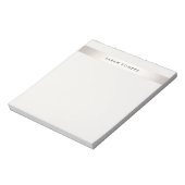 エレガントモダンシンプルフェイク銀ストライプの銀 ノートパッド (回転)