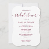 エレガントモダンシンプルブライダルシャワー 招待状 (正面)