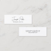 エレガントモダンシンプルプロフェッショナルスクリプトテンプレート スキニー名刺 (正面/裏面)