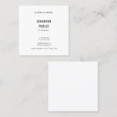 エレガントモダンシンプルプロフェッショナルトレンディーテンプレート スクエア名刺 (正面/裏面)