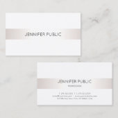 エレガントモダンシンプルプロフェッショナルプレインラグジュアリー 名刺 (正面/裏面)