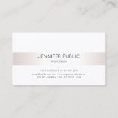 エレガントモダンシンプルプロフェッショナルプレインラグジュアリー 名刺 (裏面)