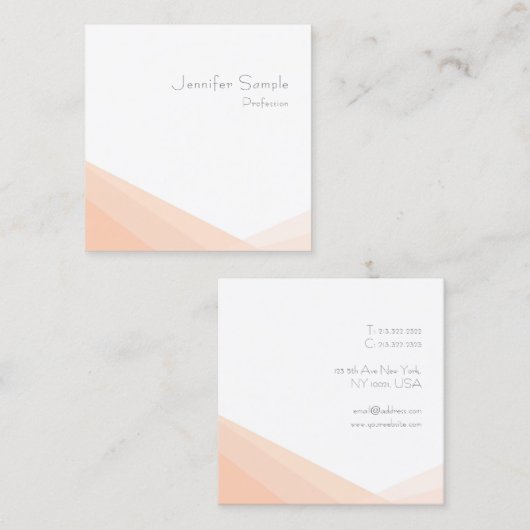 エレガントモダンシンプルプロフェッショナルミニマル スクエア名刺 (正面/裏面)