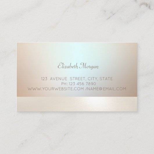 エレガントモダンシンプルプロフェッショナル発光 名刺 (裏面)