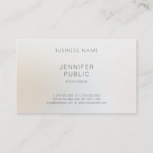 エレガントモダンシンプルプロフェッショナル美しいサロン 名刺 (裏面)