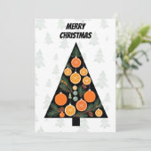 エレガントモダンシンプルミニマルなクリスマスツリー シーズンカード (スタンド正面)