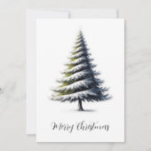 エレガントモダンシンプルミニマルなクリスマスツリー シーズンカード (正面)