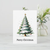 エレガントモダンシンプルミニマルなクリスマスツリー シーズンカード (スタンド正面)