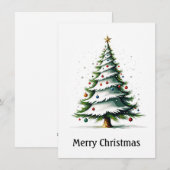 エレガントモダンシンプルミニマルなクリスマスツリー シーズンカード (正面/裏面)