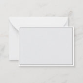 エレガントモダンシンプルミニマル石板結婚夫婦 ノートカード (裏面)