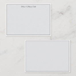 エレガントモダンシンプルミニマル石板結婚夫婦 ノートカード