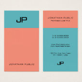 エレガントモダンシンプルモノグラムプロフェッショナル (正面&裏面)