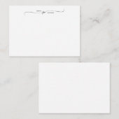 エレガントモダンシンプルモノグラム ノートカード (正面/裏面)