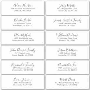 エレガントモダンシンプル住所 シール