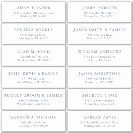 エレガントモダンシンプル住所 シール (正面)