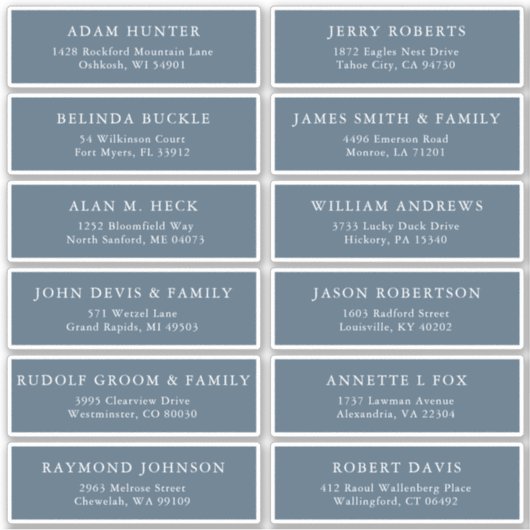 エレガントモダンシンプル住所 シール (正面)