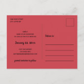 エレガントモダンシンプル写真の結婚式 案内ポストカード (裏面)