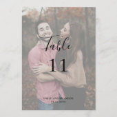 エレガントモダンシンプル写真結婚の表番号 (正面)