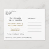 エレガントモダンシンプル写真結婚式 案内ポストカード (裏面)