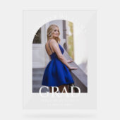 エレガントモダンシンプル図画卒業写真アーチ アクリルサイン (正面)