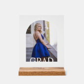 エレガントモダンシンプル図画卒業写真アーチ アクリルサイン (正面)