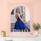 エレガントモダンシンプル図画卒業写真アーチ アクリルサイン (ウェディング)