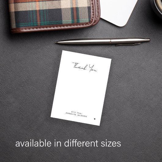 エレガントモダンシンプル感謝していChic Script You ノートカード