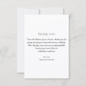 エレガントモダンシンプル結婚の写真 サンキューカード (裏面)