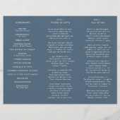 エレガントモダンシンプル結婚式 プログラム (裏面)