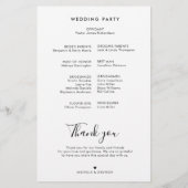 エレガントモダンシンプル結婚式 プログラム (裏面)