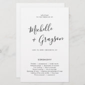 エレガントモダンシンプル結婚式 プログラム (正面/裏面)