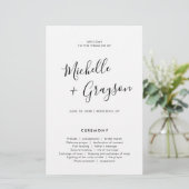 エレガントモダンシンプル結婚式 プログラム (スタンド正面)