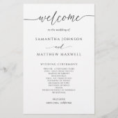 エレガントモダンシンプル結婚式 プログラム (正面)