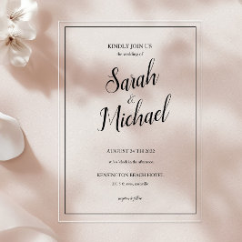 エレガントモダンシンプル結婚s アクリル招待状