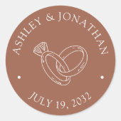 エレガントモダンシンプル要素 ラウンドシール (正面)