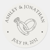 エレガントモダンシンプル要素 ラウンドシール (正面)