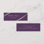 エレガントモダンシンプル金ゴールドストライプ スキニー名刺 (正面/裏面)