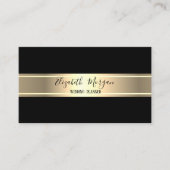 エレガントモダンシンプル金ゴールドストライプ 名刺 (正面)