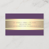 エレガントモダンシンプル金ゴールドストライプ 名刺 (裏面)